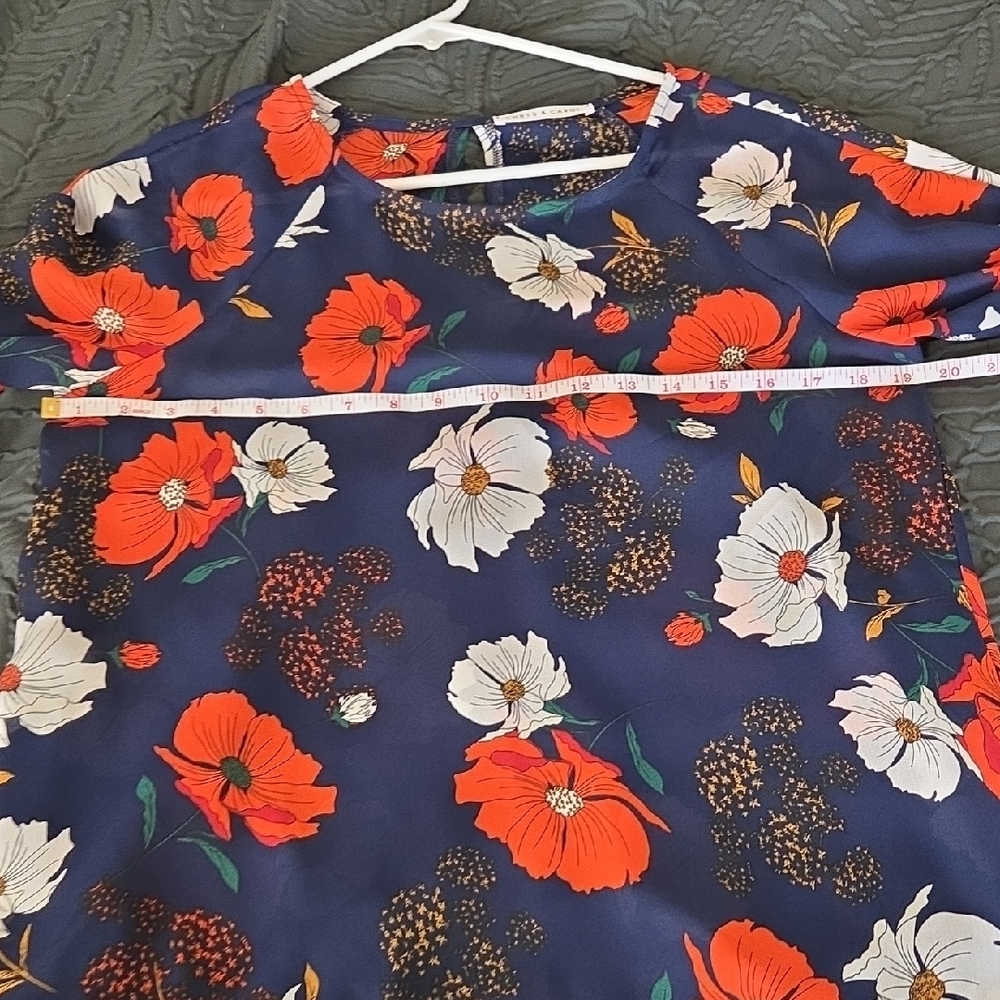 Chris & Carol Floral Blouse Size Small - Picture 9 of 14